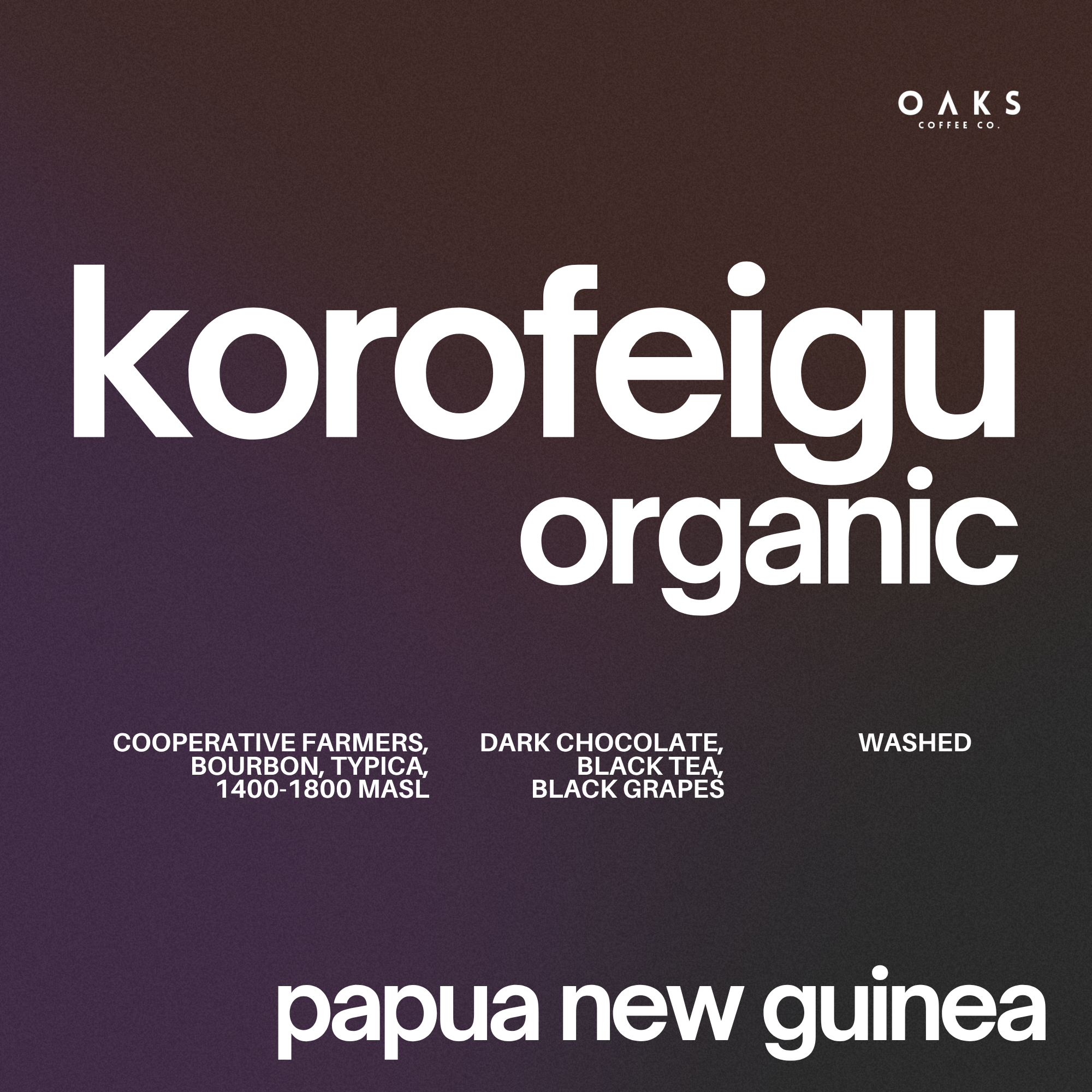 Korofeigu Organic, Papua New Guinea | 150gm